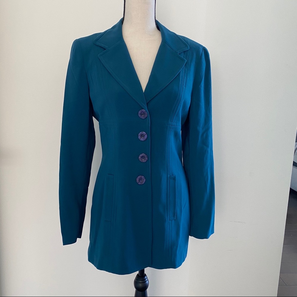BEBE long fitted French blazer
